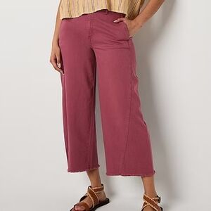 a.n.a Soft Drape Womens High Rise Wide Leg Cropped Jean Size 12